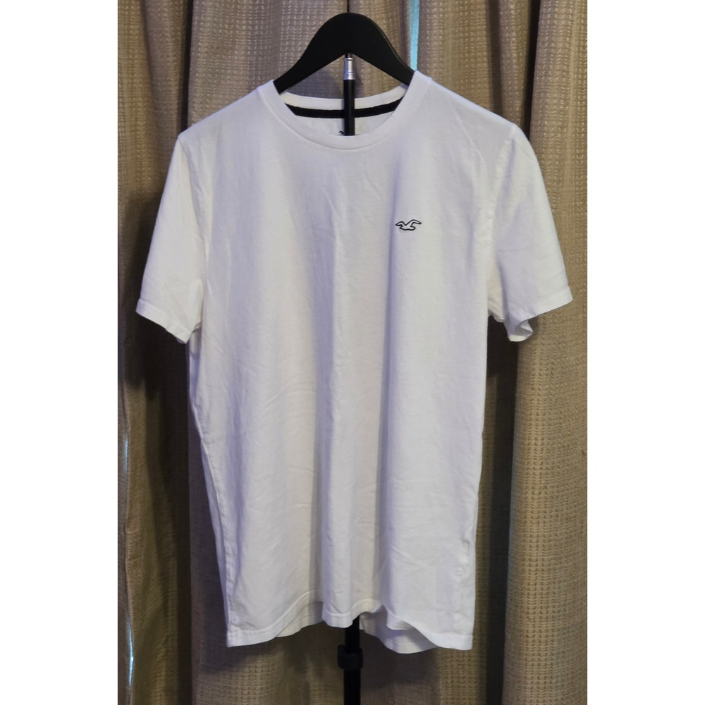 Hollister 100% Cotton Icon Crew T-Shirt Men's Size Large White